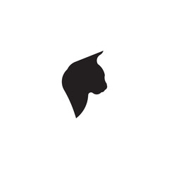 cat logo design with black color.