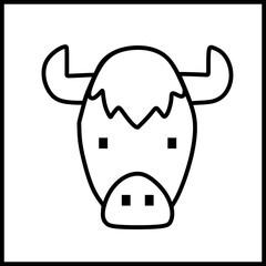 bull logo with black eyes