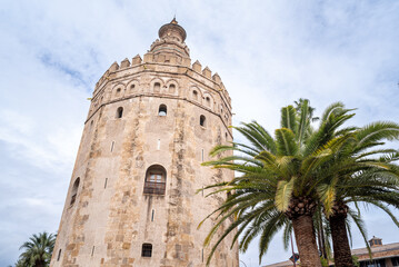 Fototapeta na wymiar Golden tower Torre del Oro in Seville, Andalusia, Spain