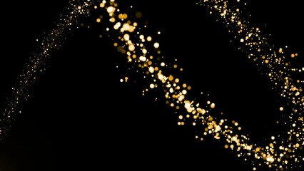 Gold Particles Sparkle Background