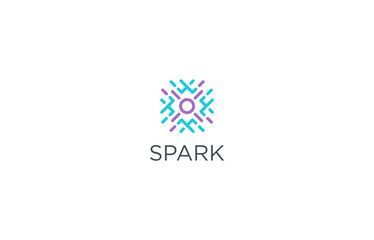 abstract sparks logo design template