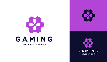 Game development game configuration logo icon vector illustration © Pirage Design