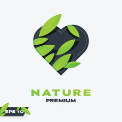 Love Nature Leaves Logo
