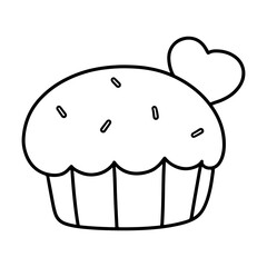 cupcake with heart