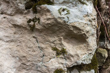 natural stone located on a mountain plateau, sights, places visited by tourists.