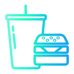 berger and drink icon