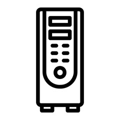 computer tower line icon