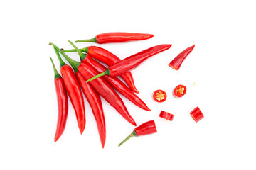 Fresh red chilies, paprika, hot, spice mix, Mexican paprika cayenne, organic plants, healthy...