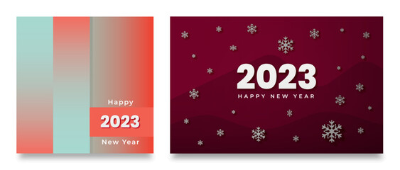 Happy new year 2023 background. Modern trendy design with minimalist and clean style concept.