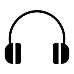 headphones glyph icon