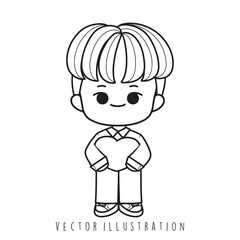 Obraz premium valentine's day boy outline