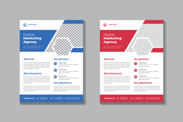 creative corporate business agency flyer template design
