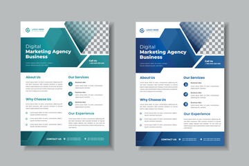 creative corporate business agency flyer template design
