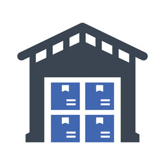 Parcel warehouse icon