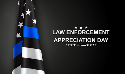 National Law Enforcement Appreciation Day. EPS10 vector