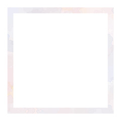 水彩のシンプルな四角いフレーム　枠