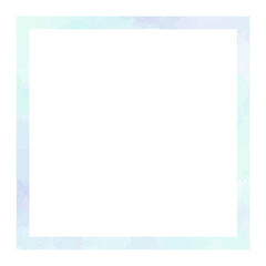 水彩のシンプルな四角いフレーム　枠