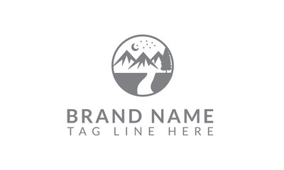 logo, adventure, trekking, hiker, park, hiking, expedition, mountain, wanderlust, man, calling, travel, extreme, camp, vector, design, nature, vintage, tree, illustration, landscape, label, sun, retro