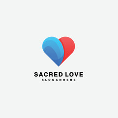 scared love design gradient color symbol