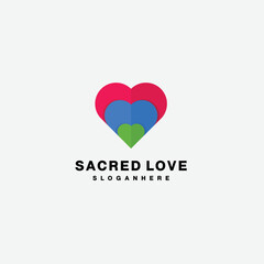 scared love gradient color design vector