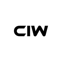 CIW letter logo design with white background in illustrator, vector logo modern alphabet font overlap style. calligraphy designs for logo, Poster, Invitation, etc.