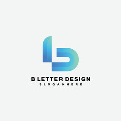 letter b symbol logo gradient colorful