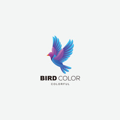 bird logo design vector gradient colorful