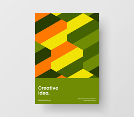 Minimalistic geometric shapes banner layout. Multicolored company identity A4 vector design illustration.