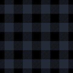 dark cage background, vector. seamless black plaid pattern.