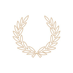 Fototapeta na wymiar Laurel wreath vector icon logo