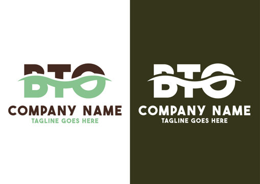 Letter BTO logo design template, BTO logo