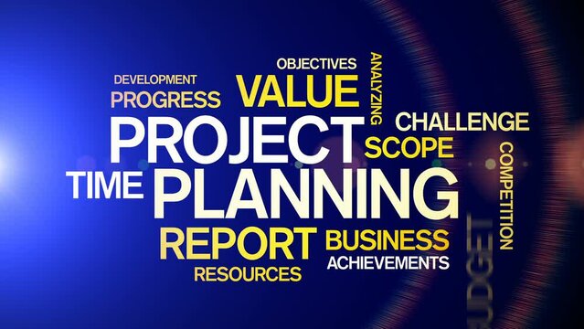 4k Project Planning Animated Tag Word Cloud;Text Design Animation.