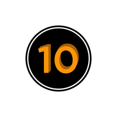 Obraz premium Push number icon circle vector logo design template