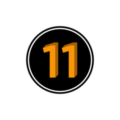 Push number icon circle vector logo design template