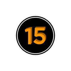 Push number icon circle vector logo design template