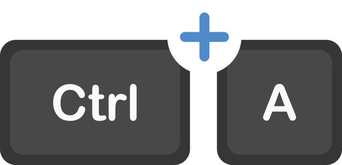 Obraz premium selection all shortcut keyboard