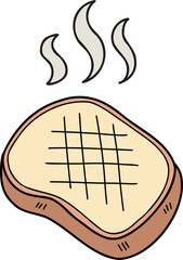 Hand Drawn Toast or sliced bread illustration