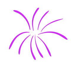 Fototapeta premium Colourful Fireworks Done with Paint Strokes