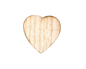 PNG. Wooden heart isolated.