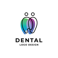tooth and people for dental logo design