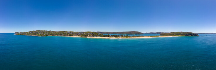 Naklejka na ściany i meble Palm Beach, New South Wales, Australia, Drone Panorama Photo