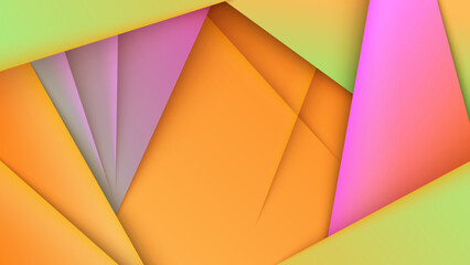 Abstract background with 3d overlap triangle