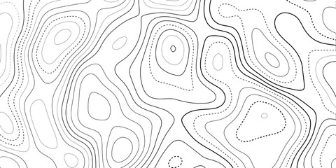 Topographic map background geographic line map with elevation assignments. Modern design with White background with topographic wavy pattern design.paper texture Imitation of a geographical map shades