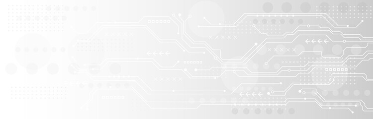 Abstract white background image Advanced circuit board technology concept