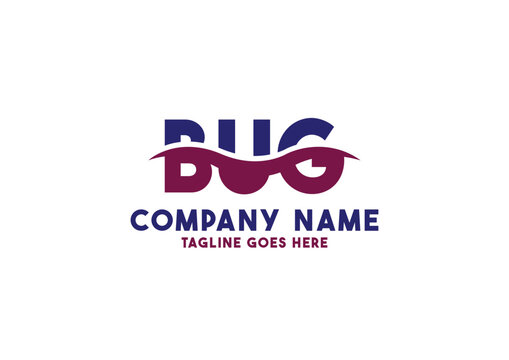 Letter BUG logo design template, BUG logo