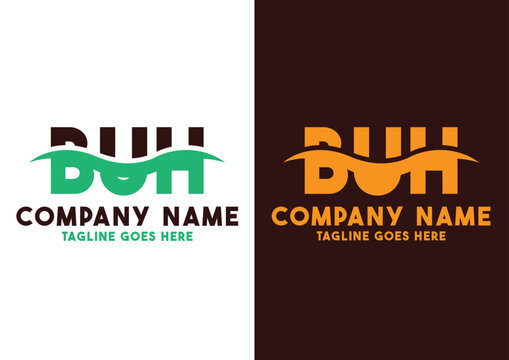 Letter BUH logo design template, BUH logo