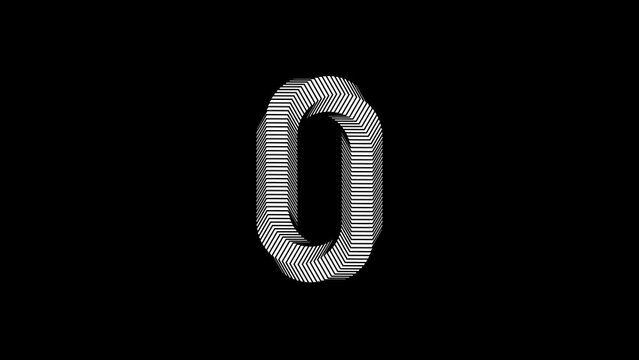 Number Zero Mobius Strip Animation