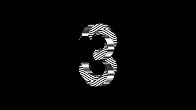 Number 3 Mobius Strip Animation