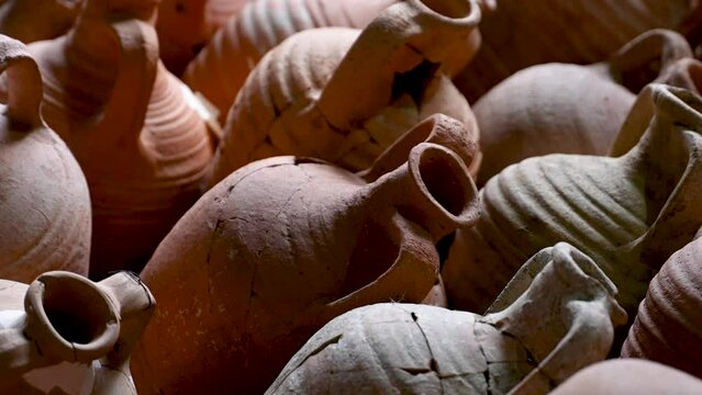 An Ancient Greek Amphora. Wine and Grain Storage Vessel