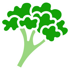 Broccoli vegetables Icon Logo. Vegetable Organic Fresh Symbol Illustration